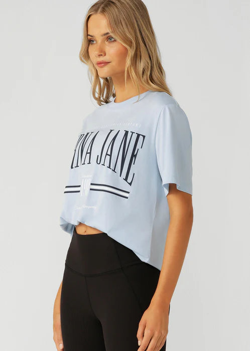 Lorna Jane Topspin Relax Tee - Light Blue