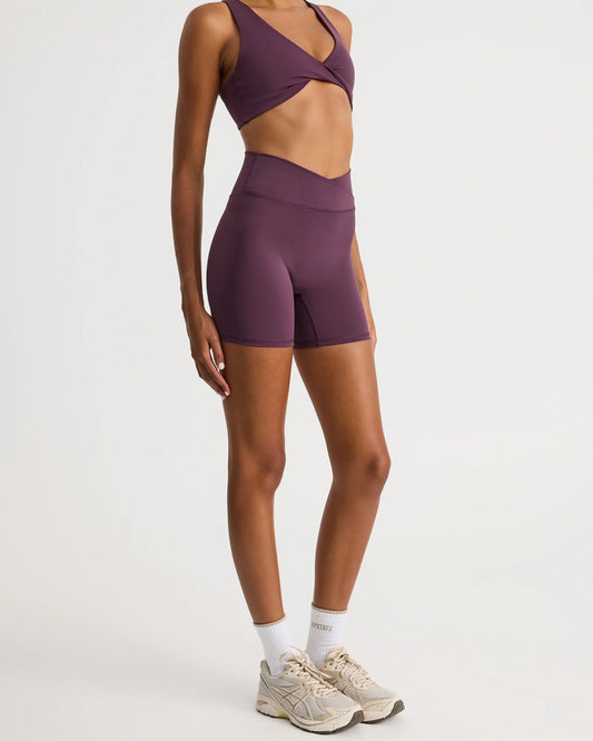 Upstate Butter Wrap Bike Short - Perfectly Plum