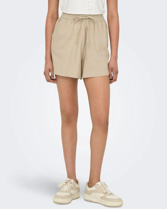 ONLY Jakiri Linen Short - Hummus