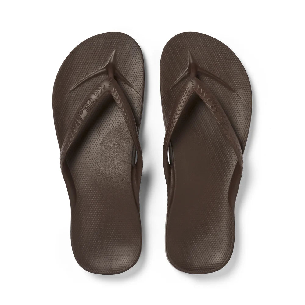 Brown Arch Support Thongs