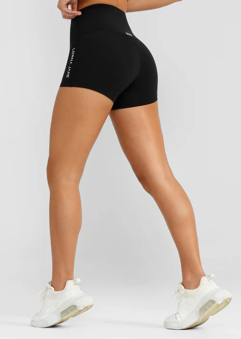 Lorna Jane Lotus No Chafe 9cm Bike Shorts - Black