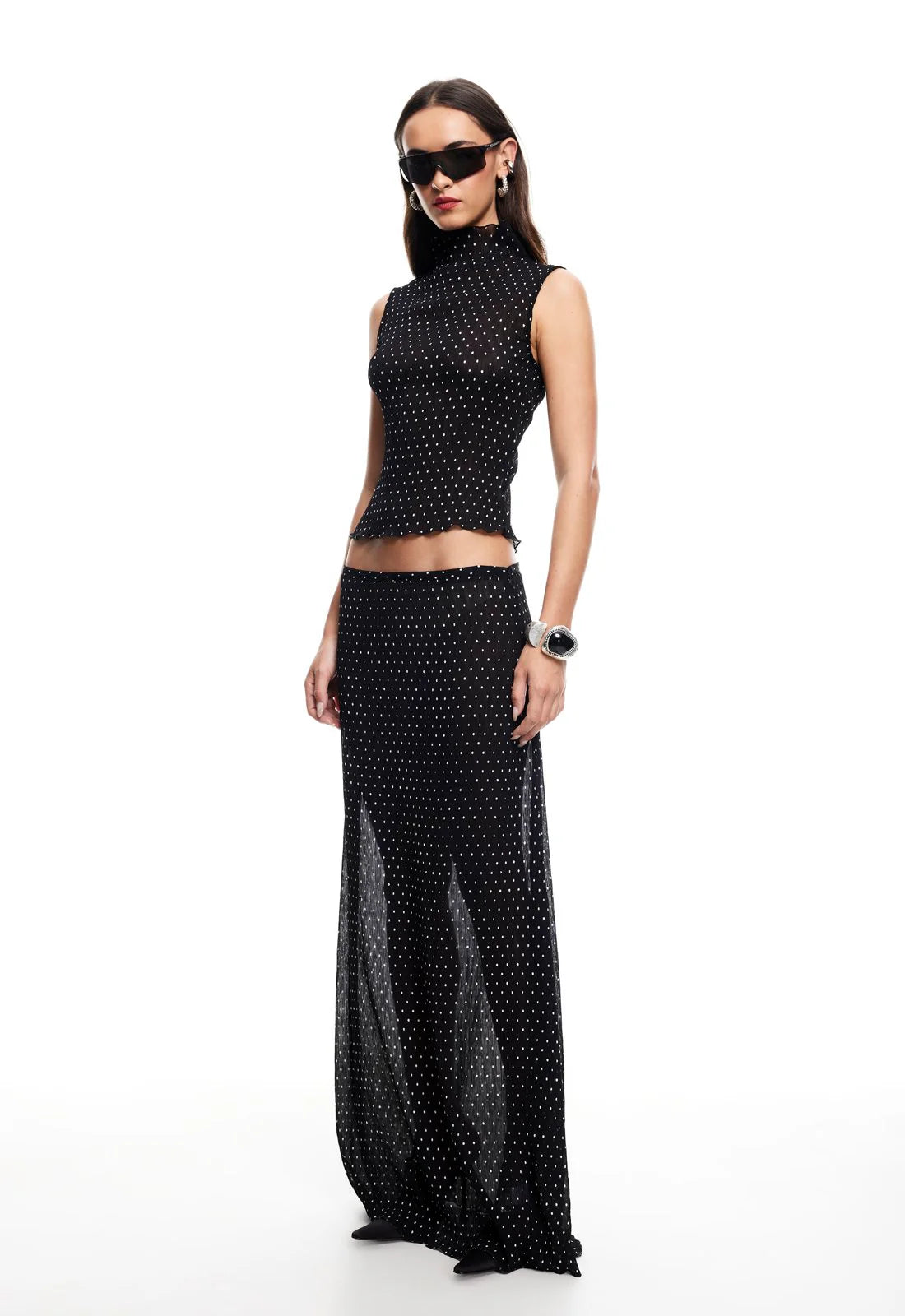 Lioness Ford Top - Onyx Polka