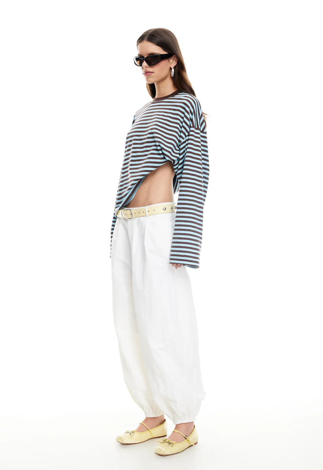 Lioness Bloom Long Sleeve - Chocolate Sea Stripe