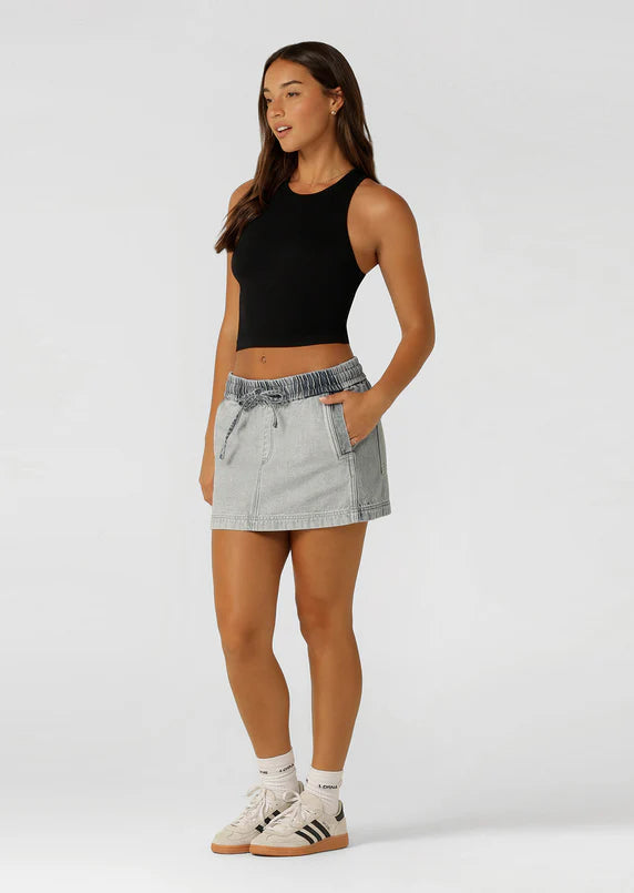 LORNA JANE Two Tone Denim Flashdance Skirt