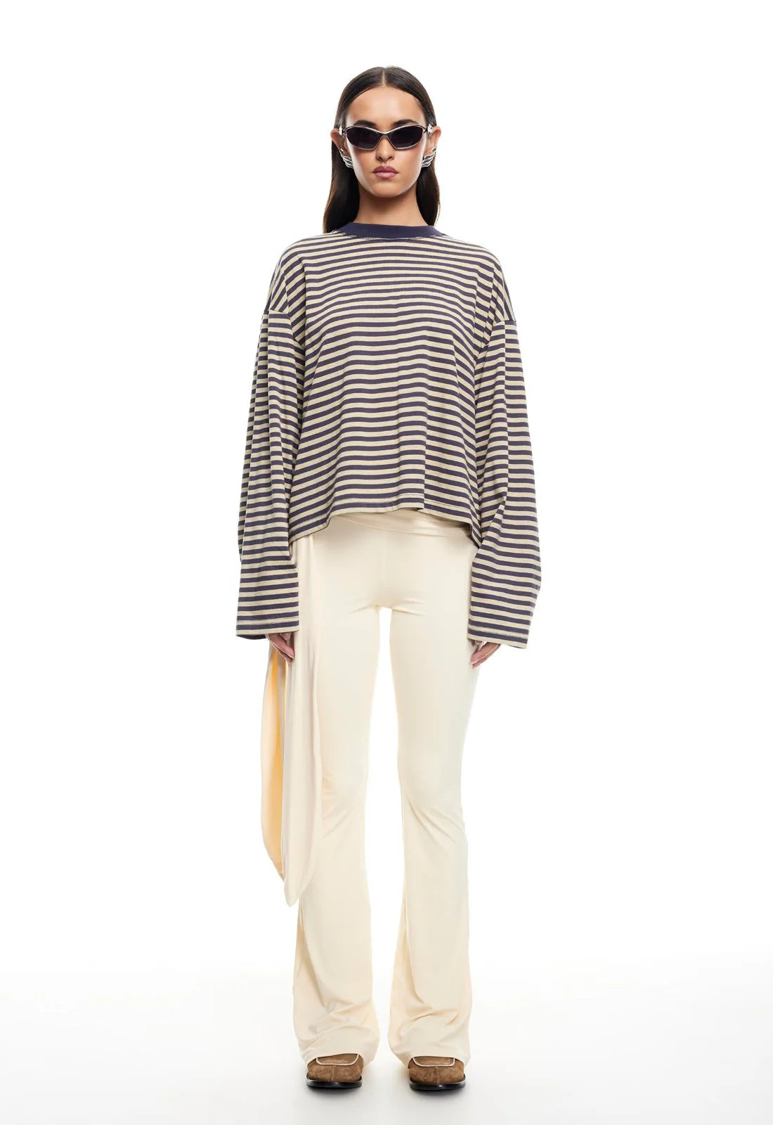 LIONESS Bloom Long Sleeve - Beige Stripe