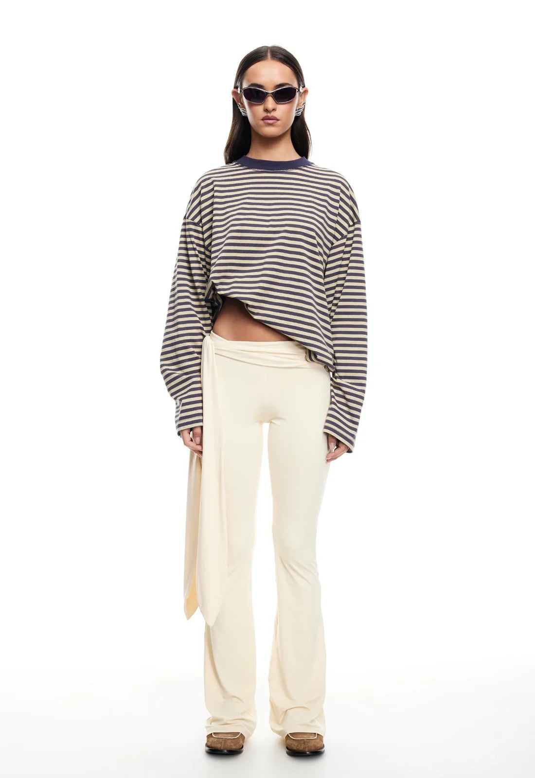 LIONESS Bloom Long Sleeve - Beige Stripe