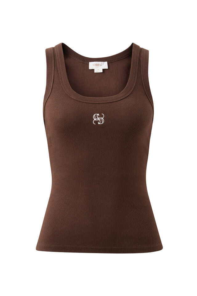 CERES Zoe Contour Rib Scoop Tank