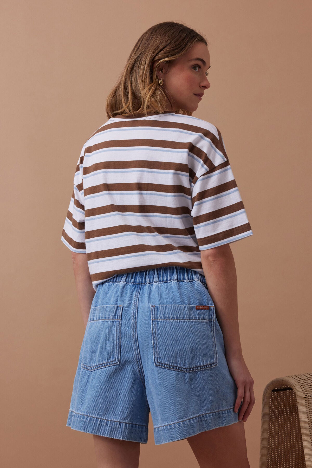 CERES Darcy Relaxed Everyday Short - Mid Blue Wash
