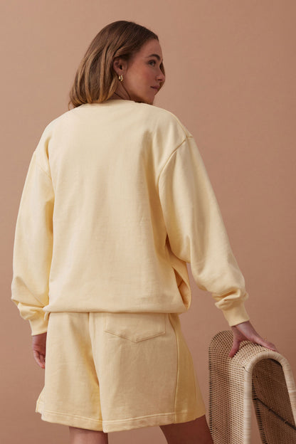 Ceres Isla Oversized Slouchy Crew - Yellow