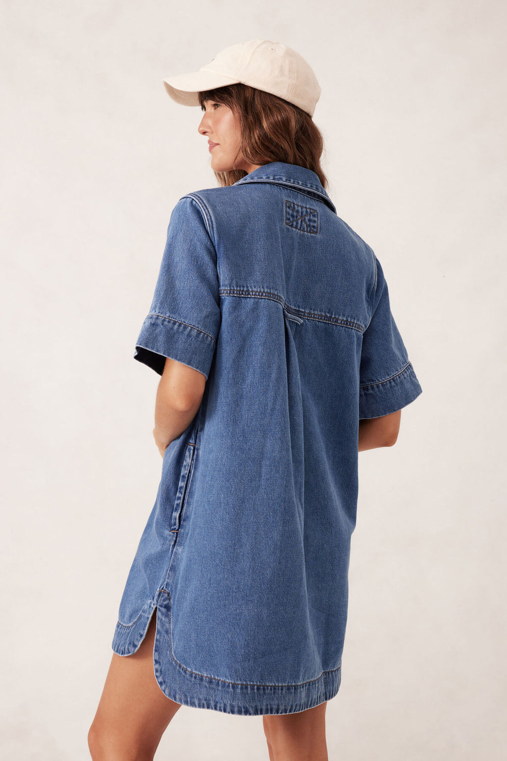 CERES Sammy Relaxed Shirt Dress - Fresh Indigo