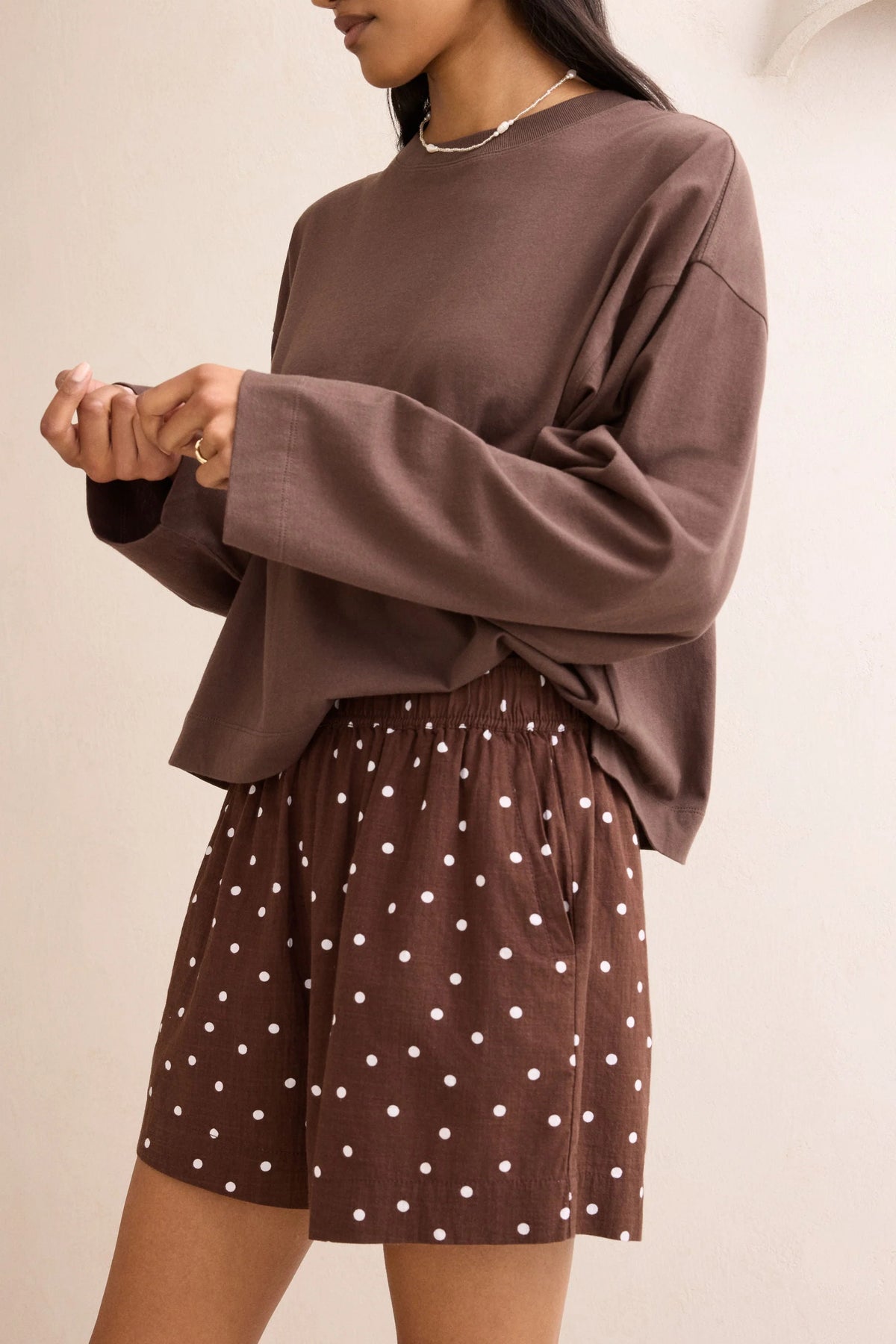 CERES - MILA SHORT/CHOCOLATE SCATTERED SPOTS