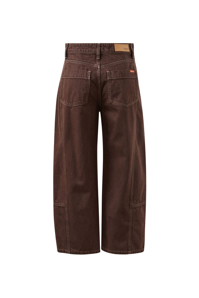 CERES LIFE - Demi Barrel Jean in bitter choc