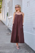 CERES - Remy Strappy Midi Dress Chocolate