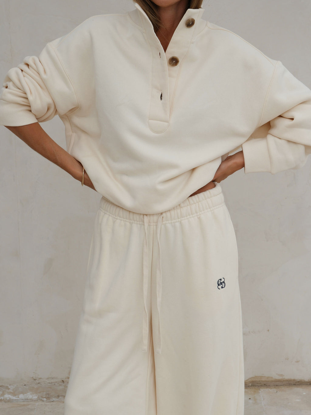 Ceres Life Marli Button Sweat