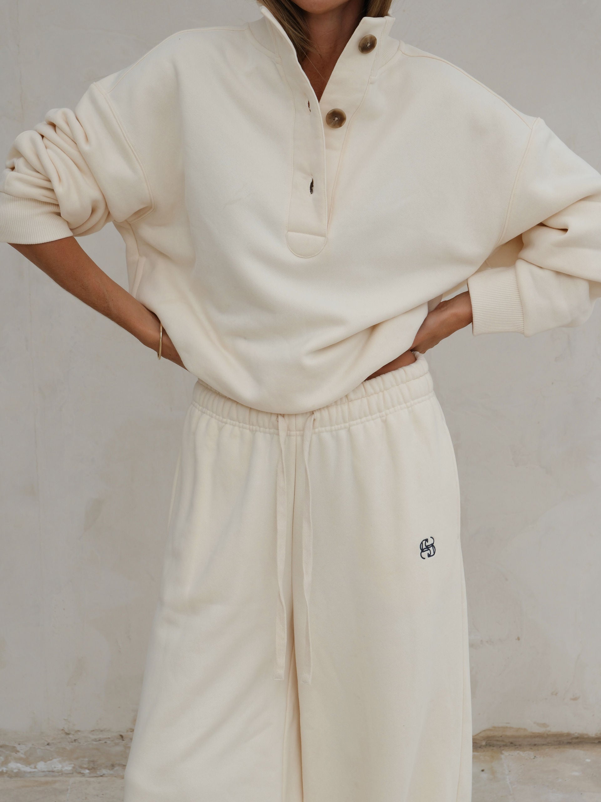 Ceres Life Marli Button Sweat