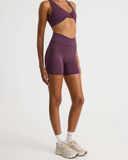 Upstate Butter Wrap Bike Short - Perfectly Plum