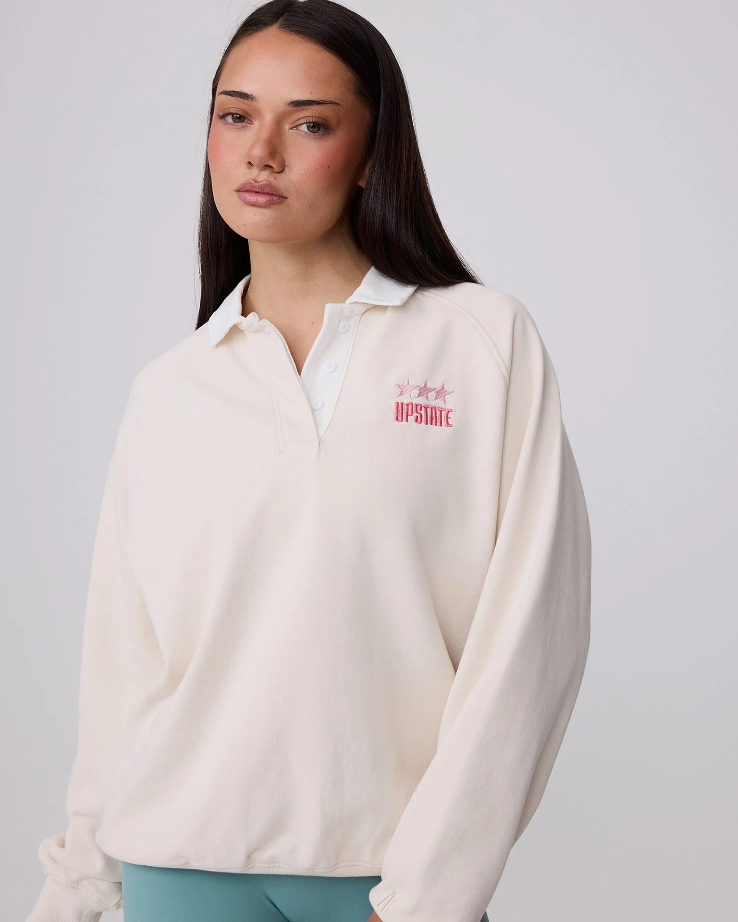Upstate Rugby Polo Fleece - Turtle Dove