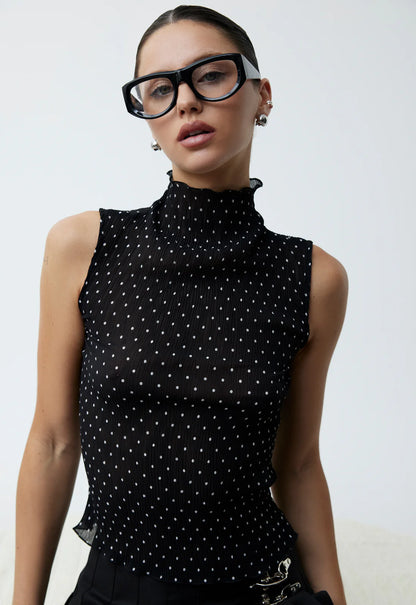 Lioness Ford Top - Onyx Polka