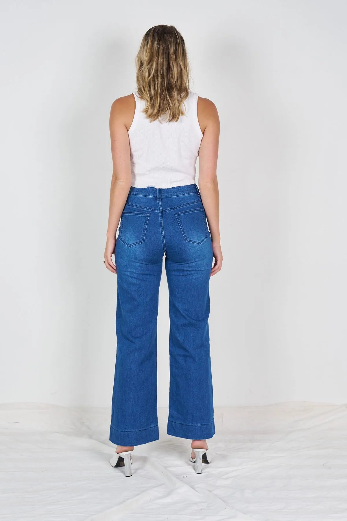 WAKEE - sailor jeans mid blue