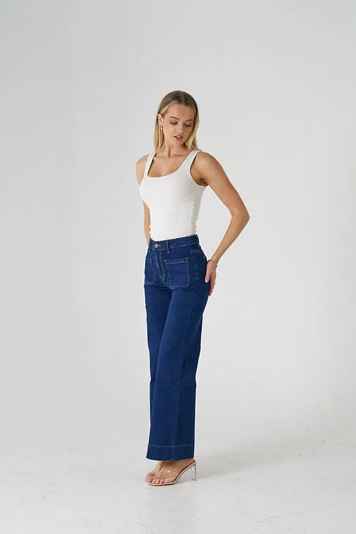 WAKEE - Sailor Jeans indigo