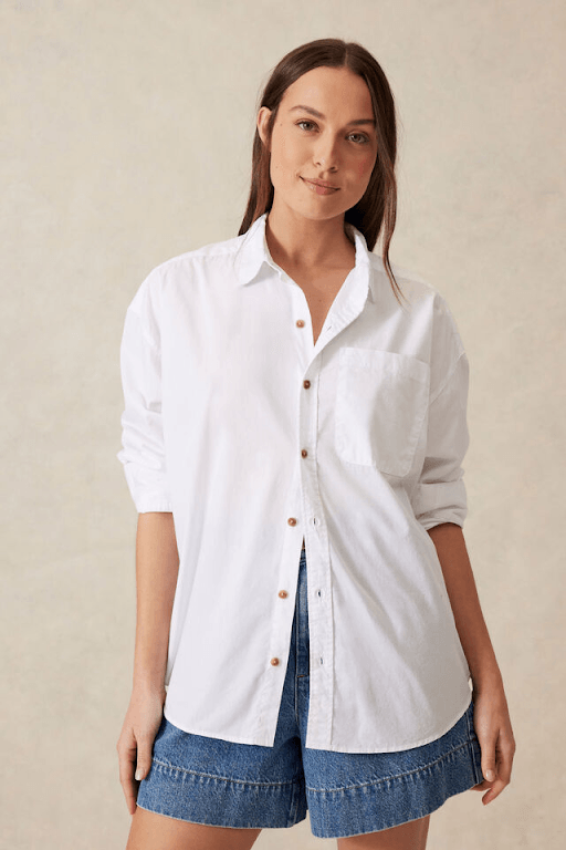 CERES - Peta oversized shirt/ white organic cotton