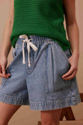 CERES - DARCY RELAXED EVERYDAY SHORT/WASHED VINTAGE BLUE