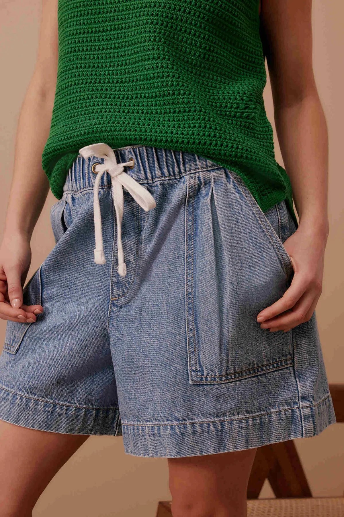 CERES - DARCY RELAXED EVERYDAY SHORT/WASHED VINTAGE BLUE