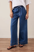 CERES - ANDIE WIDE LEG DRAWSTRING PANT/FRESH INDIGO