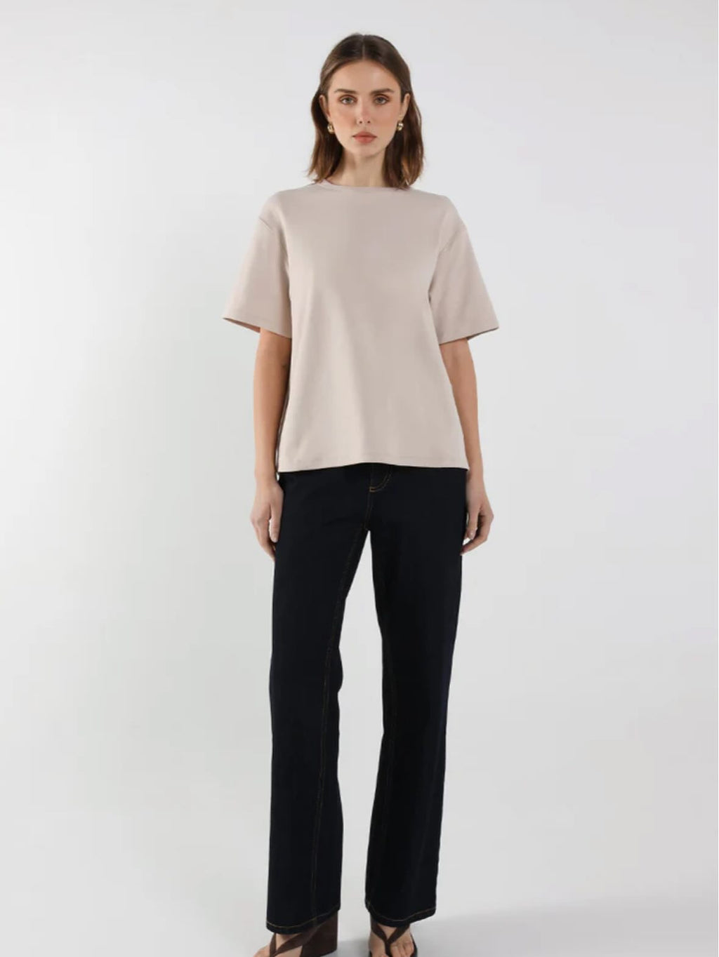 MADISION THE LABEL Boyfriend T-shirt - Oat