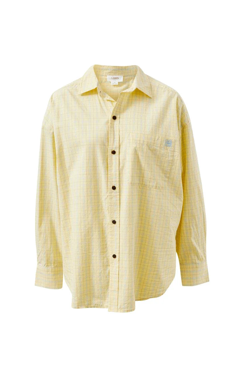 CERES - PETA OVERSIZED SHIRT/FADED SUN CHECK