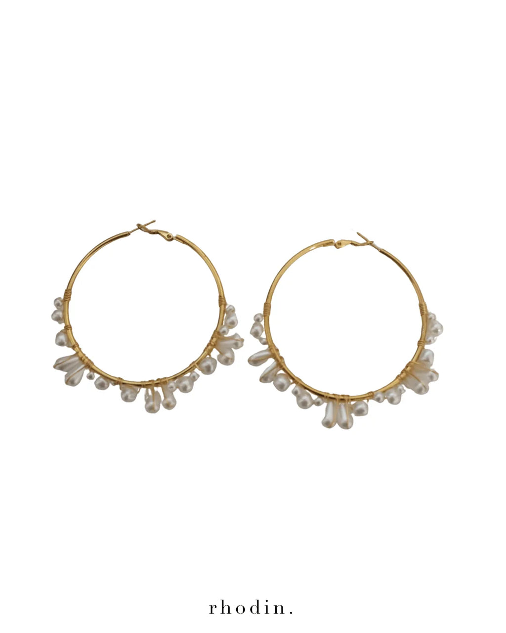 RHODIN - Large Pearl Island Hoop