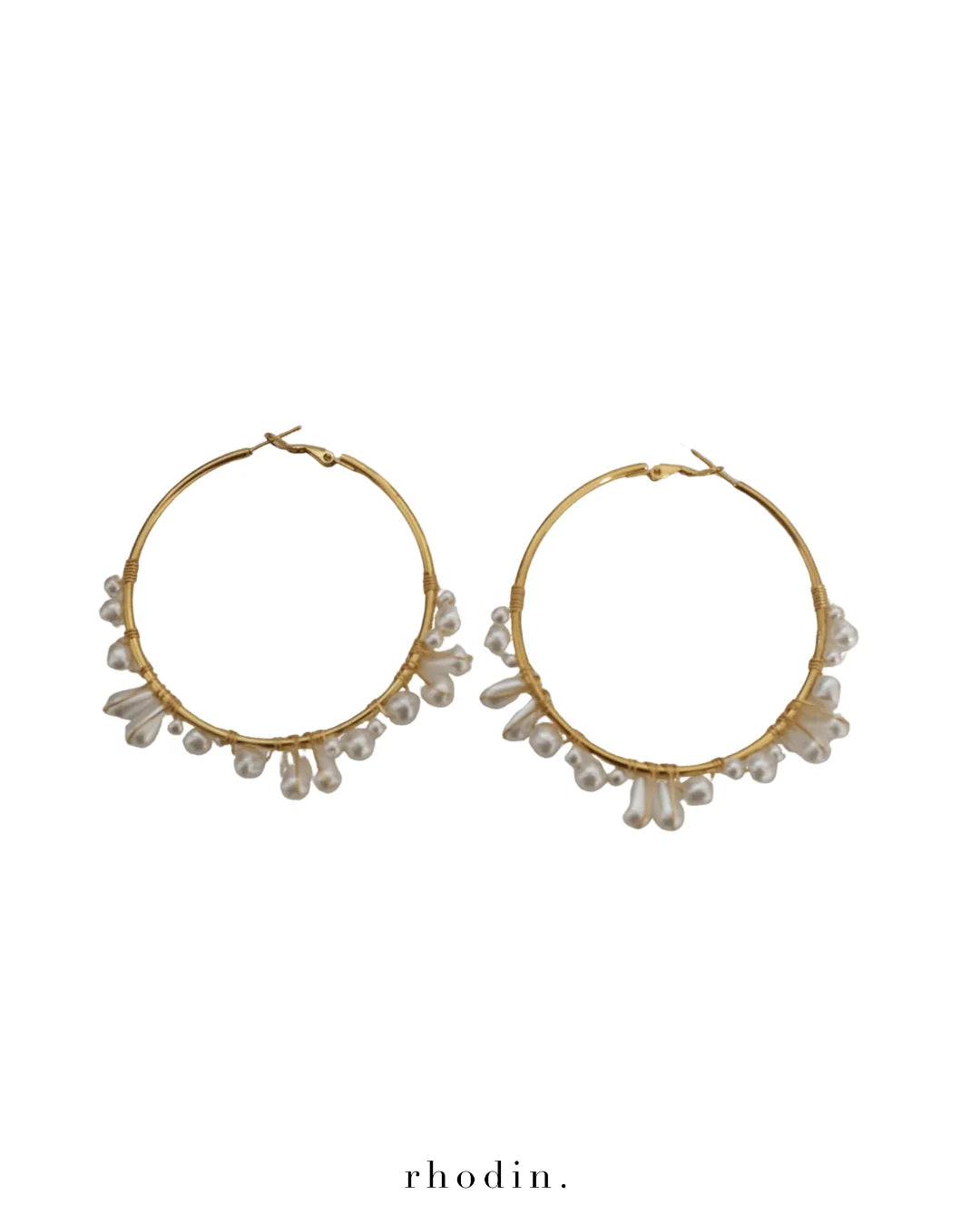 RHODIN - Large Pearl Island Hoop