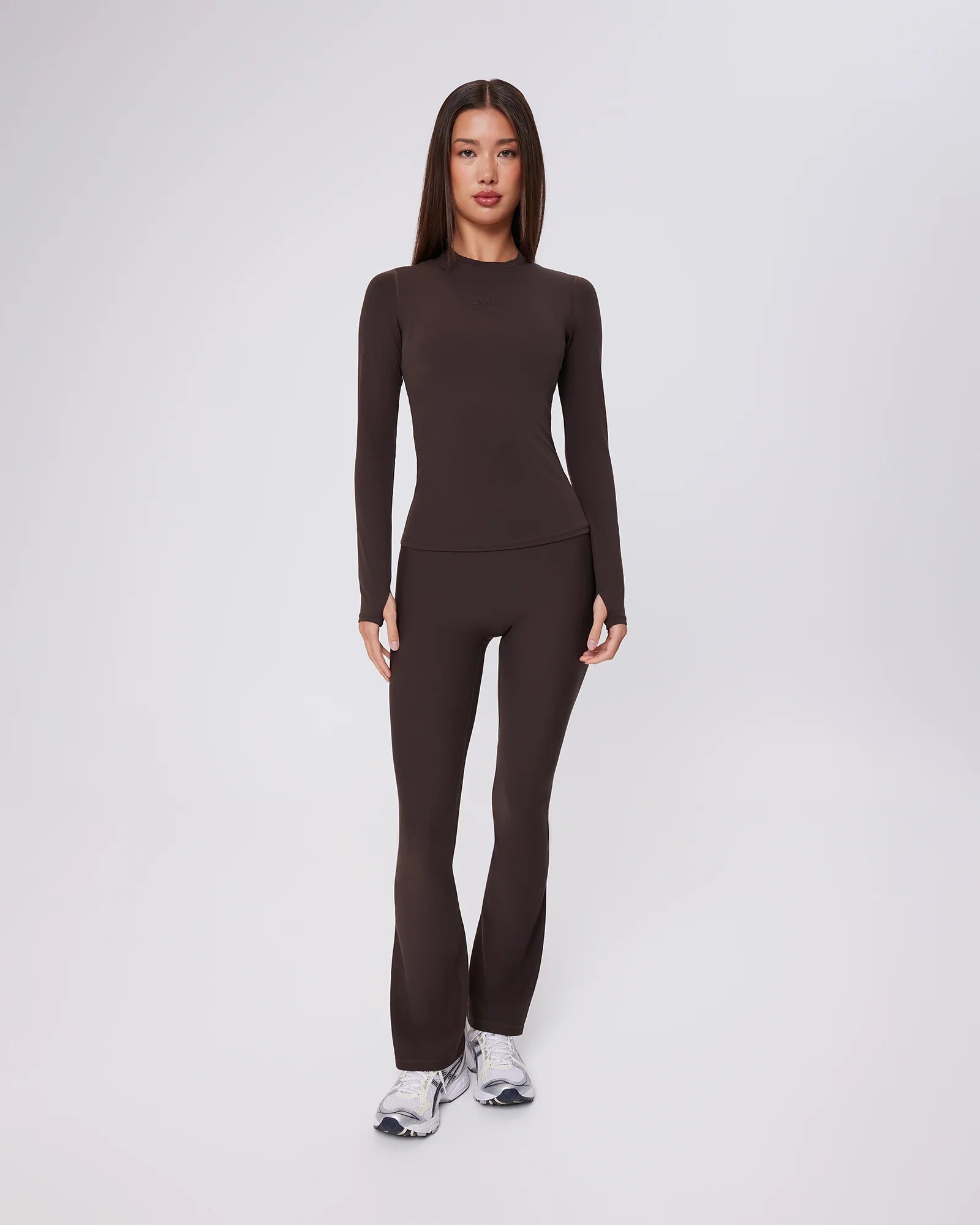 UPSTATE SPORT Air Sculpt Long Sleeve Top - Espresso
