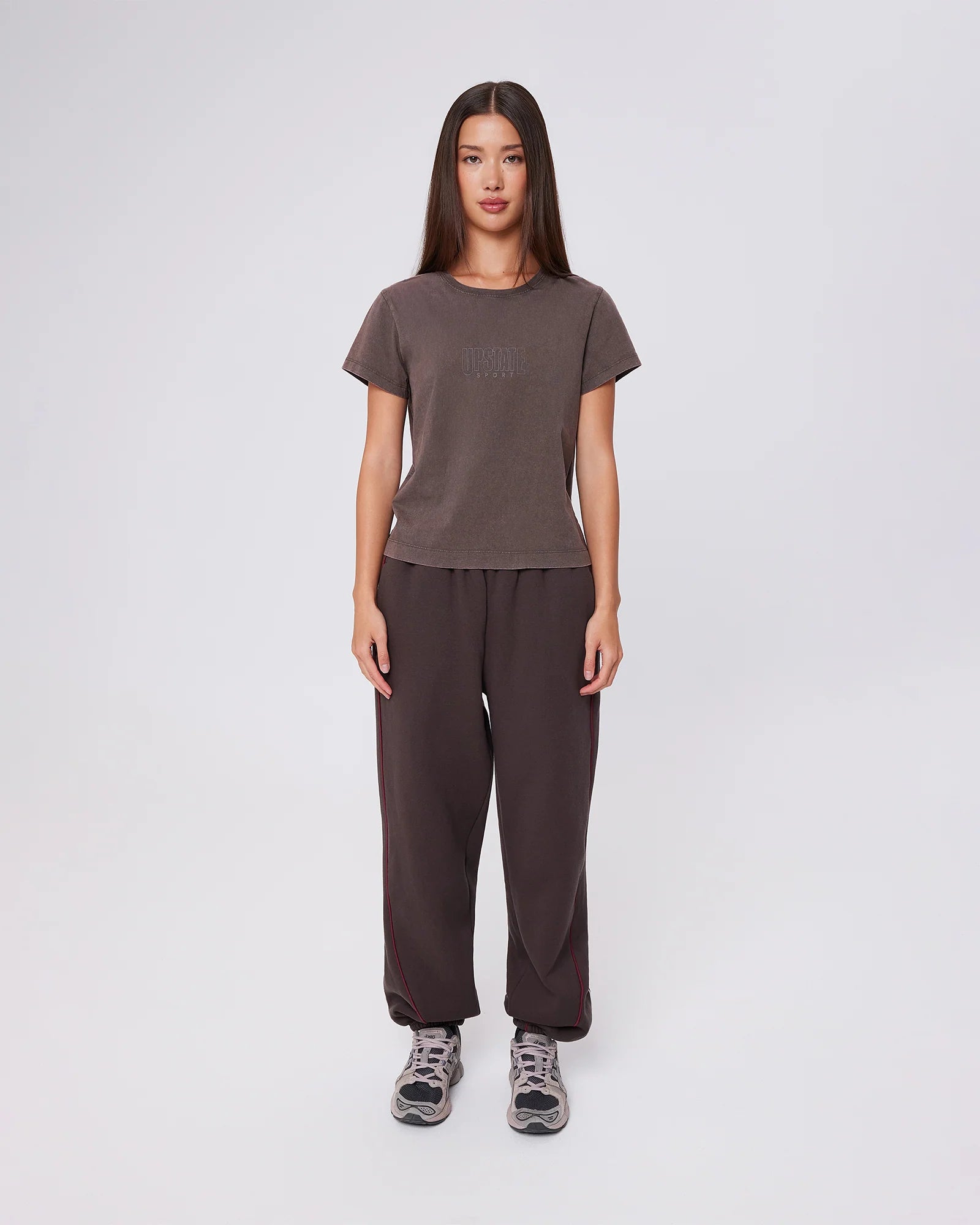 UPSTATE SPORT Urban Box Tee - Washed Ground Coffee
