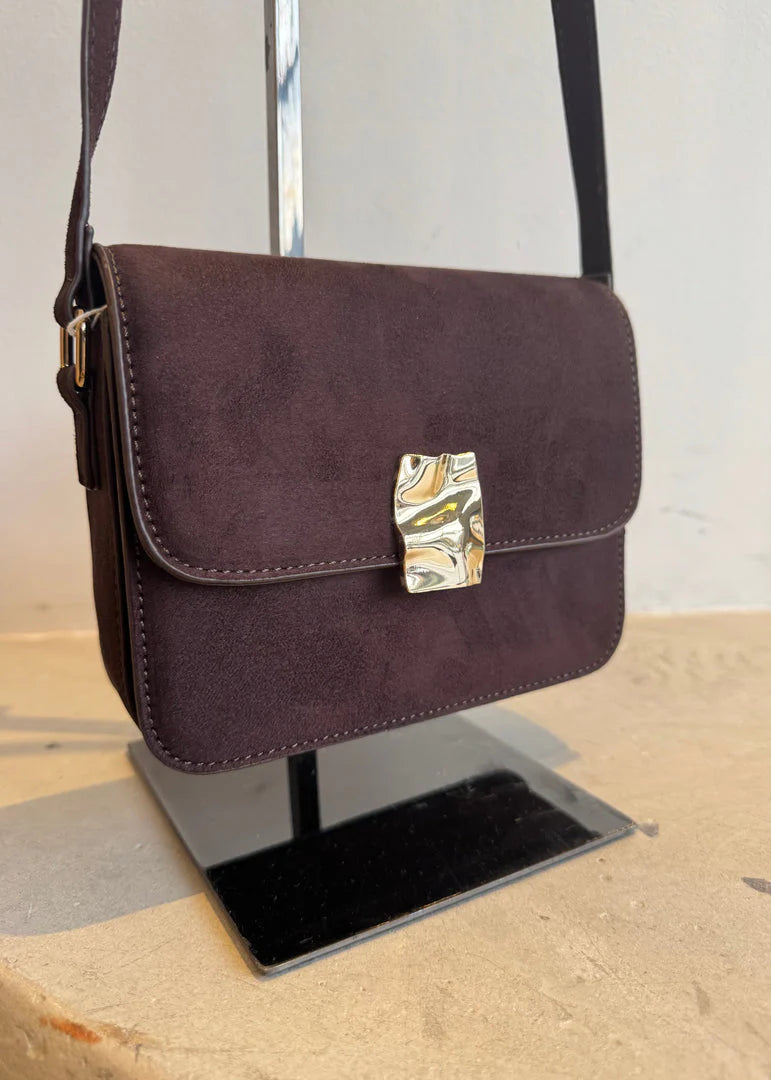 BILLINI Chelsea Cross Body Bag - Chocolate Suede