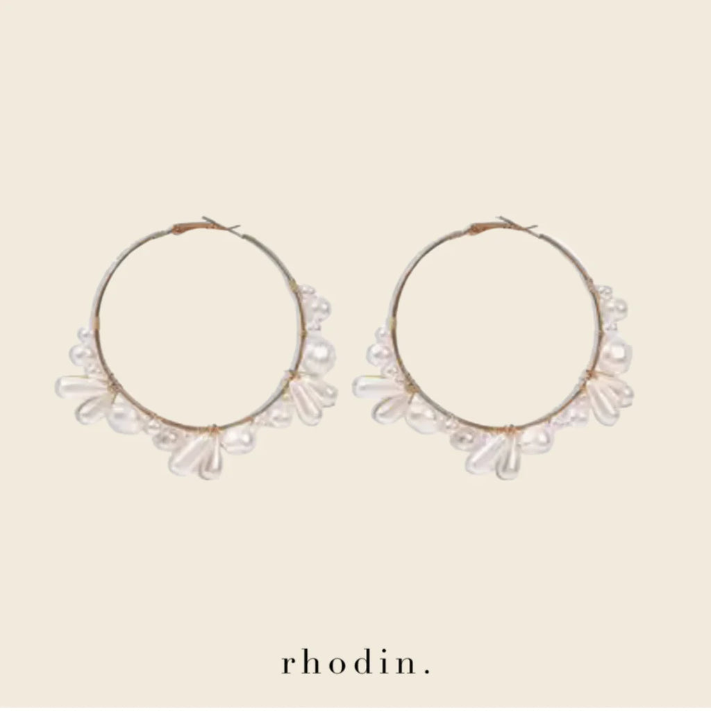 RHODIN - Large Pearl Island Hoop