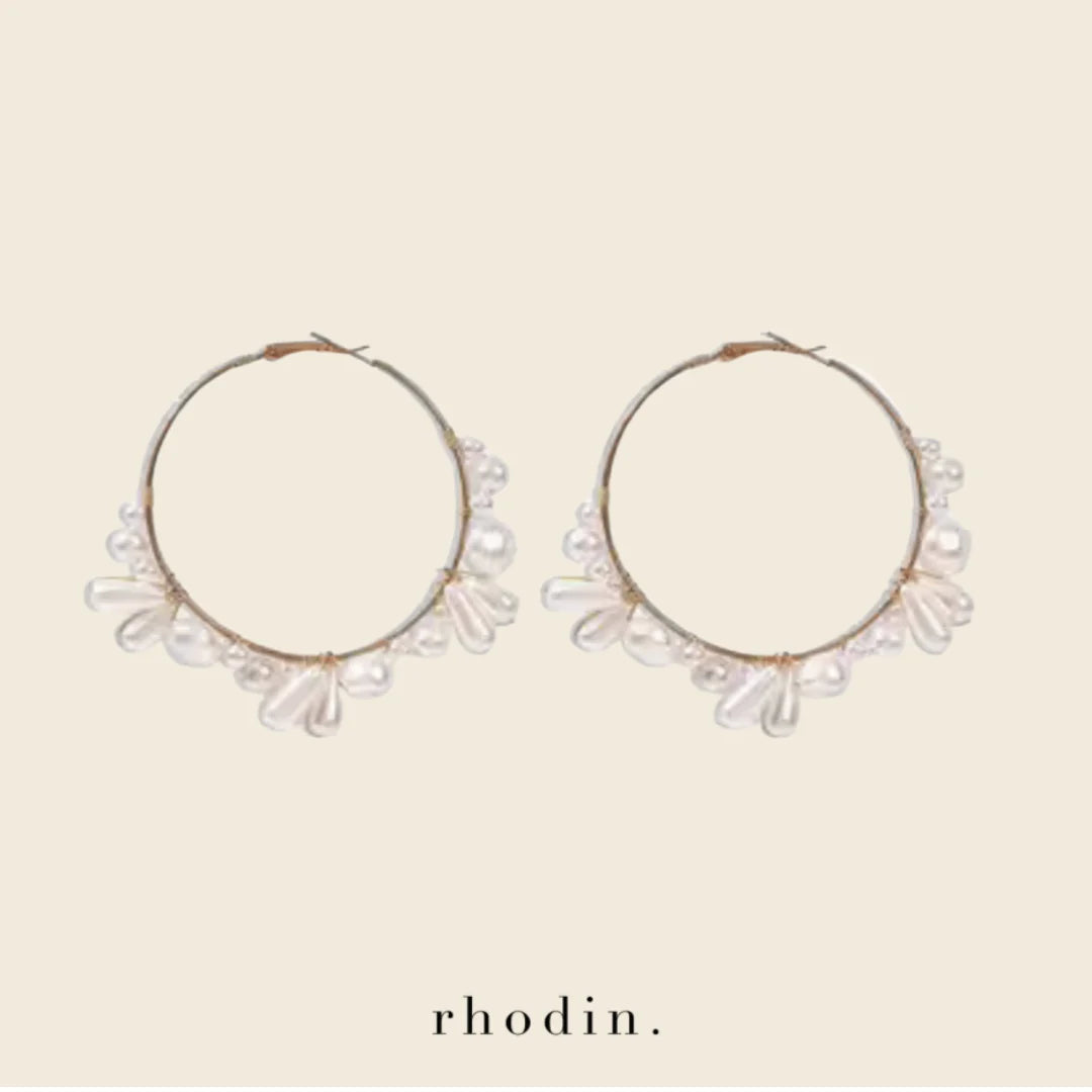 RHODIN - Large Pearl Island Hoop