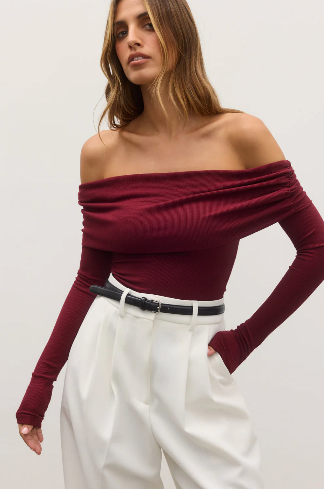 BAYSE ESSENTIALS Alessandra Top - Wine