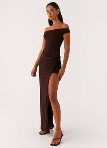 PEPPERMAYO Amerie Maxi Dress - Chocolate