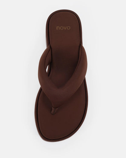 NOVO Bibiana Milk Chocolate Sandals