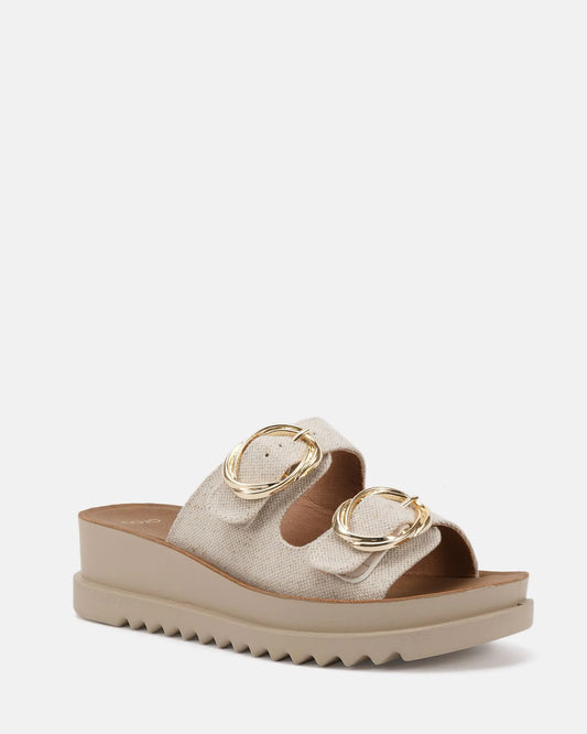 NOVO Bounce Wedge Sandal - Linen
