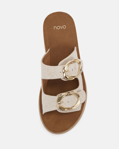 NOVO Bounce Wedge Sandal - Linen