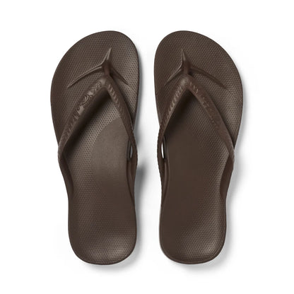 Brown Arch Support Thongs