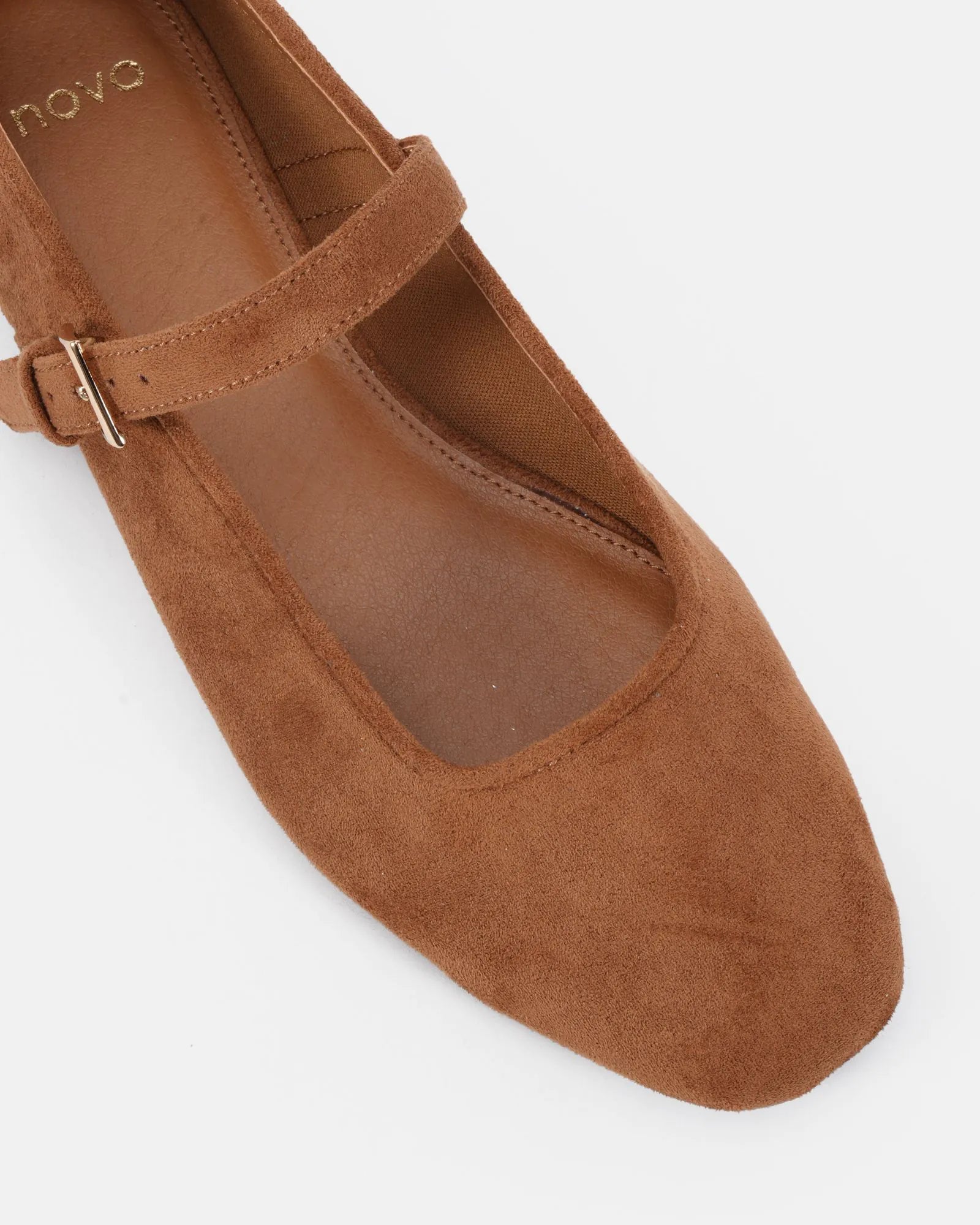 NOVO Calmly Caramel Suede Ballet Flat