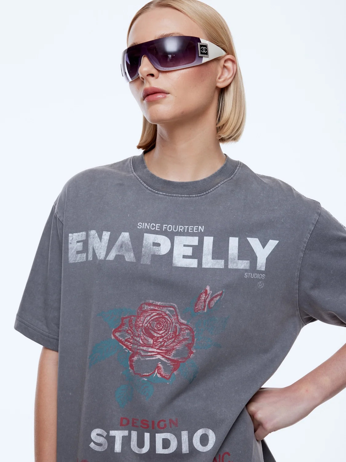 ENA PELLY - SOPHIA RELAXED ROSE TEE