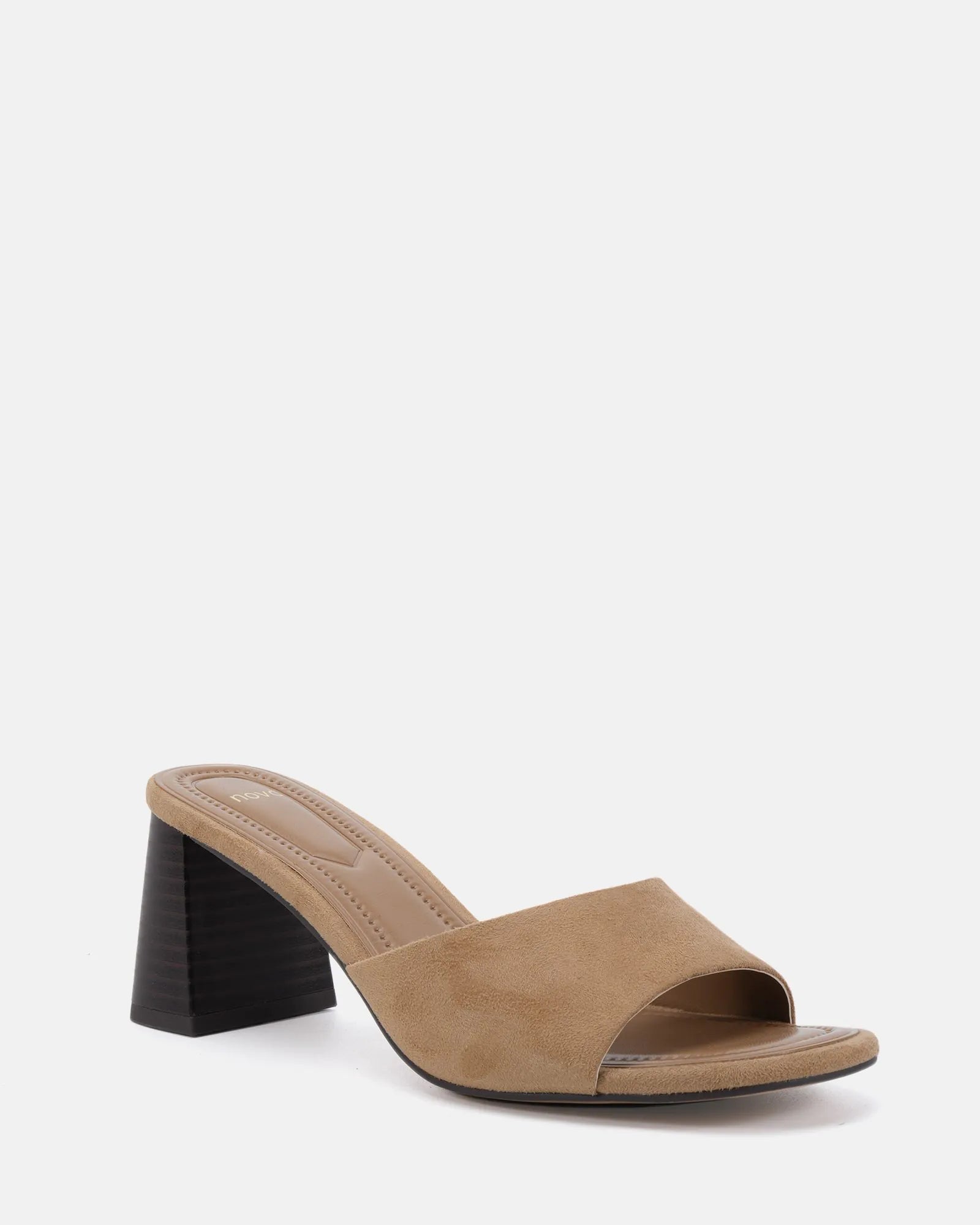 NOVO Finella Biscoff Suede High Heels