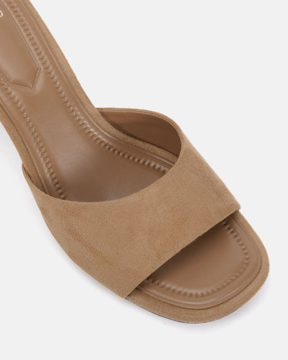 Novo Finella Biscoff Suede High Heels