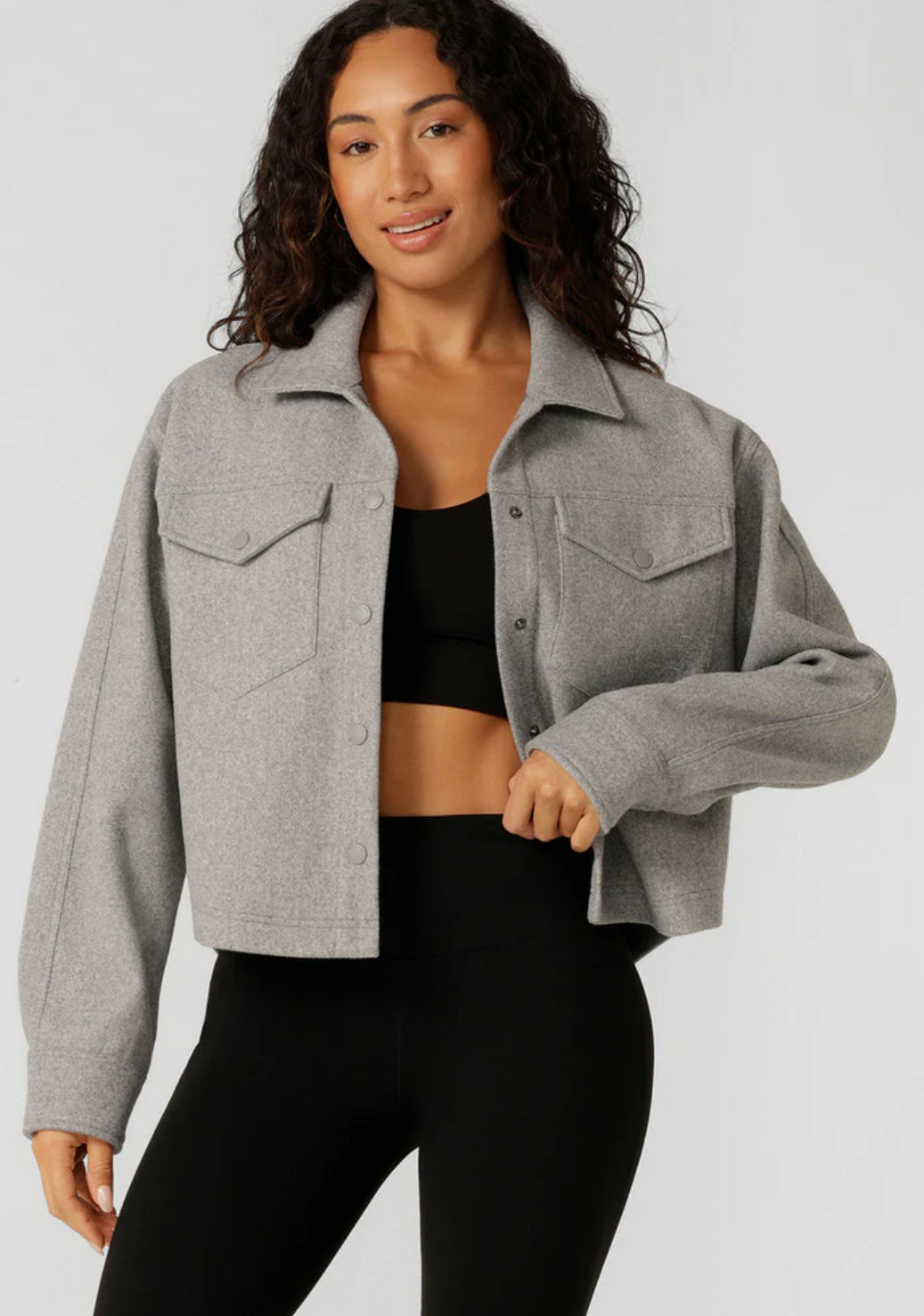 LORNA JANE Heritage Cropped Shacket