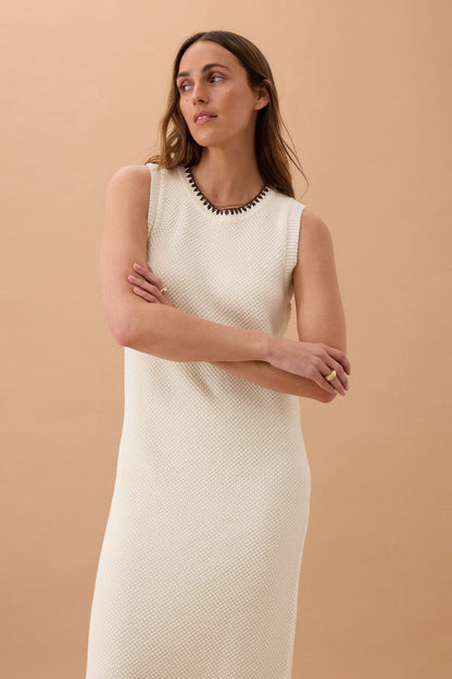 CERES Olive Knit Midi Dress