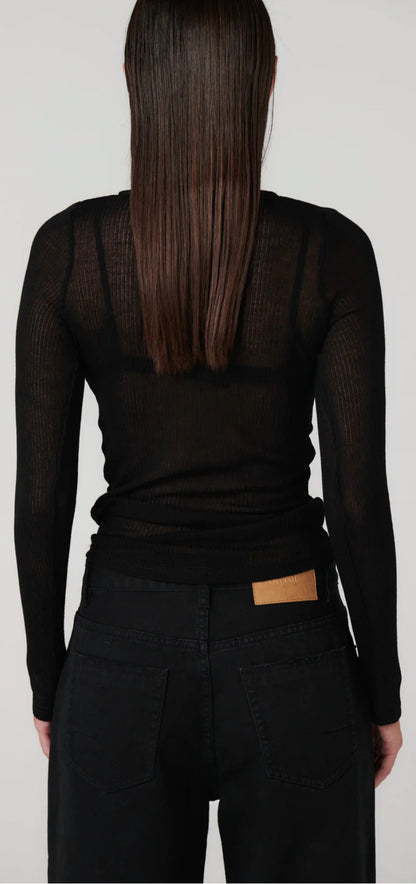BAYSE Xavier Button Top - Black